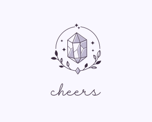 Upscale - Luxe Wreath Gemstone logo design