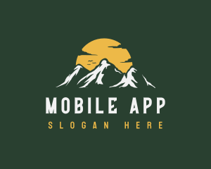 Mountain Sunset Peak Logo