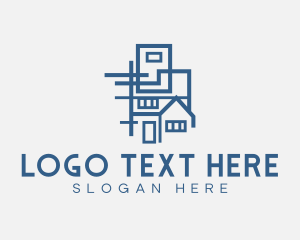 Contractor - Minimal Modern House logo design