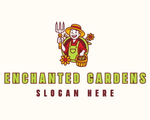 Gardener Landscaping Garden logo design