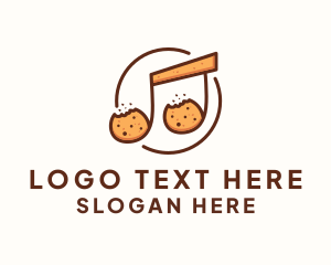 Note - Musical Cookie Bakery logo design
