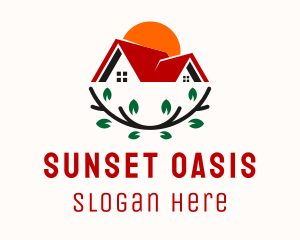 Sunset Real Estate Property  logo design