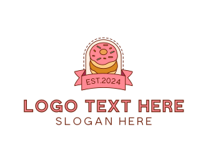 Bakery Shop - Donut Dessert Sweet logo design