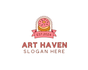 Donut Dessert Sweet logo design