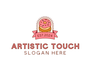 Donut Dessert Sweet logo design