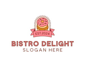 Donut Dessert Sweet logo design