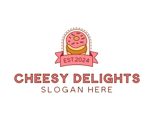 Donut Dessert Sweet logo design