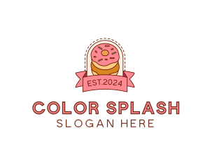 Donut Dessert Sweet logo design