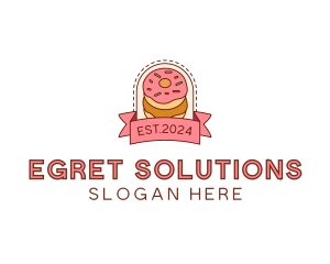 Donut Dessert Sweet logo design