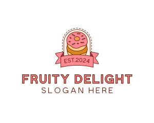 Donut Dessert Sweet logo design