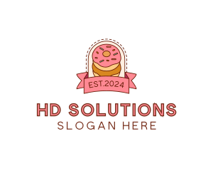 Donut Dessert Sweet logo design