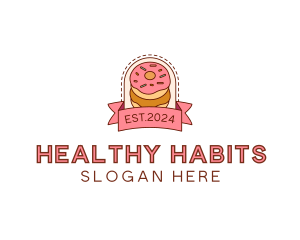 Donut Dessert Sweet logo design