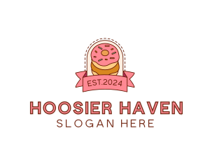 Donut Dessert Sweet logo design