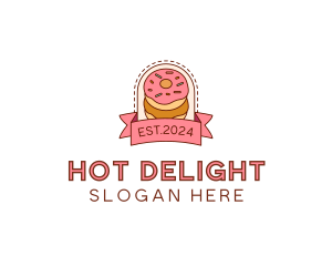 Donut Dessert Sweet logo design