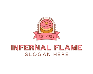 Donut Dessert Sweet logo design