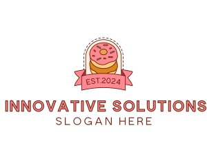 Donut Dessert Sweet logo design