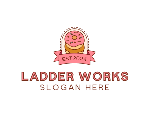 Donut Dessert Sweet logo design