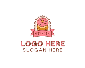 Donut Dessert Sweet logo design