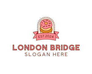 Donut Dessert Sweet logo design