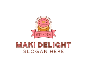 Donut Dessert Sweet logo design