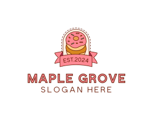 Donut Dessert Sweet logo design