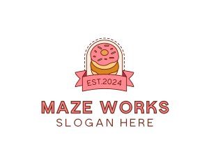 Donut Dessert Sweet logo design