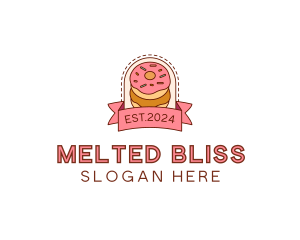 Donut Dessert Sweet logo design