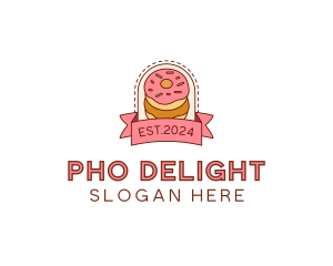 Donut Dessert Sweet logo design