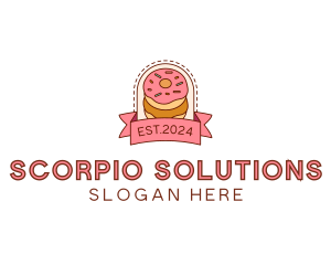 Donut Dessert Sweet logo design