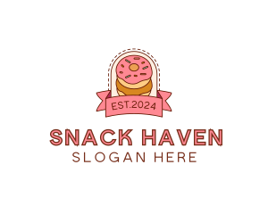 Donut Dessert Sweet logo design