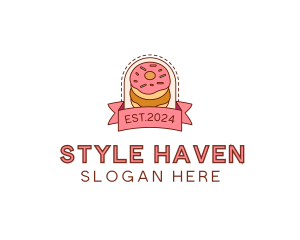 Donut Dessert Sweet logo design