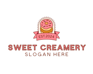 Donut Dessert Sweet logo design