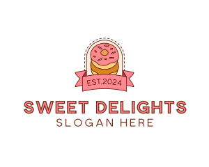 Donut Dessert Sweet logo design