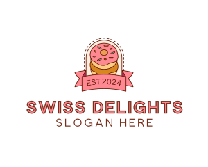 Donut Dessert Sweet logo design