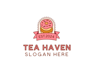 Donut Dessert Sweet logo design