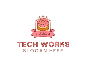 Donut Dessert Sweet logo design