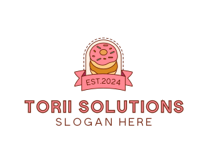 Donut Dessert Sweet logo design