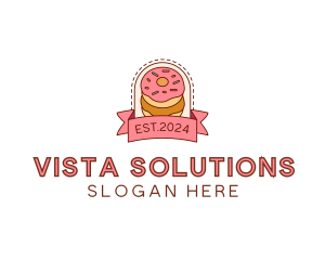 Donut Dessert Sweet logo design