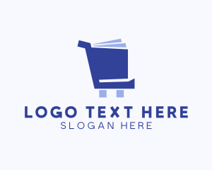 Shopping Cart Book logo design