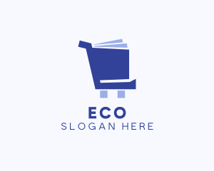 Sale - Shopping Cart Book logo design
