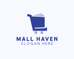 Shopping Cart Book logo design