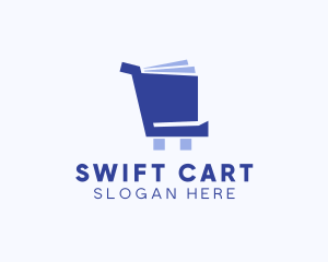 Shopping Cart Book logo design