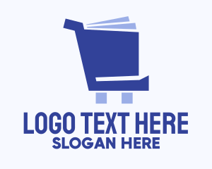 Shop - Shopping Cart Book logo design