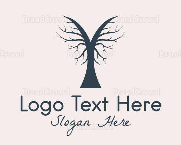 Dead Tree Silhouette Logo