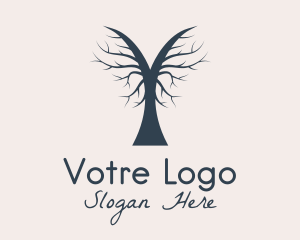 Scary - Dead Tree Silhouette logo design