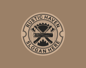 Rustic Axe Handyman logo design