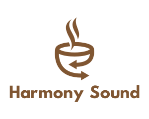 Aroma - Brown Coffee Arrow logo design