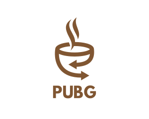 Cup - Brown Coffee Arrow logo design