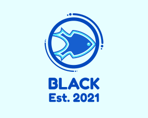 Aquatic - Blue Spear Fish logo design