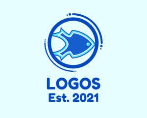 Pet - Blue Spear Fish logo design